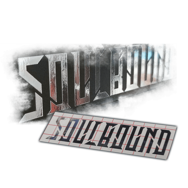 Produktbild Chrom Sticker "SOULBOUND" - silber matt #1