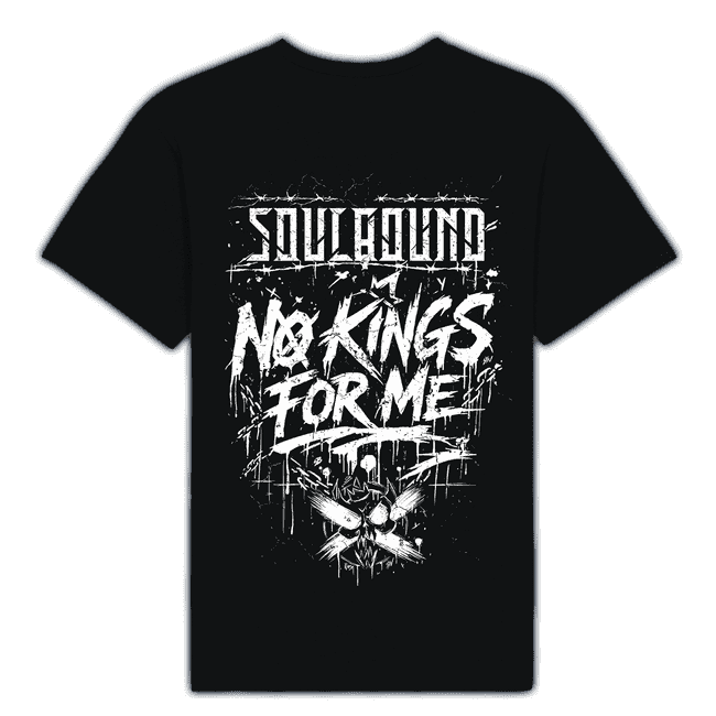 Produktbild T-Shirt "No Kings For Me", schwarz (fairtrade) #1